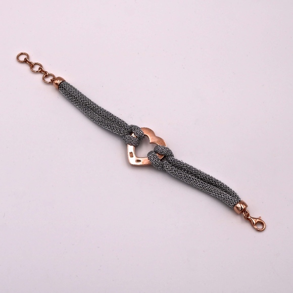 Adami&Marucci Silver Mesh Heart Bracelet - Picture 3 of 3